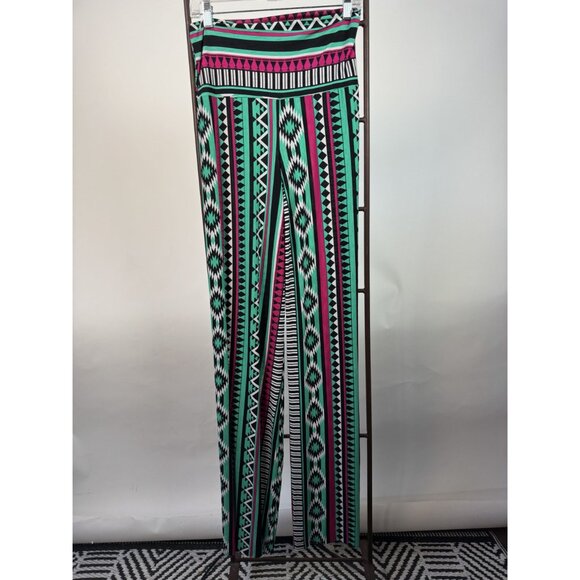 Giddy Up Glamour Womens Geometric Print Pants L USA Polyester/Spandex - Picture 11 of 16